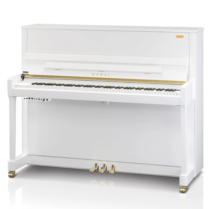 KAWAI K-300 AR2 WH/P AURES / 122 cm Hibrit Parlak Beyaz Duvar Piyanosu